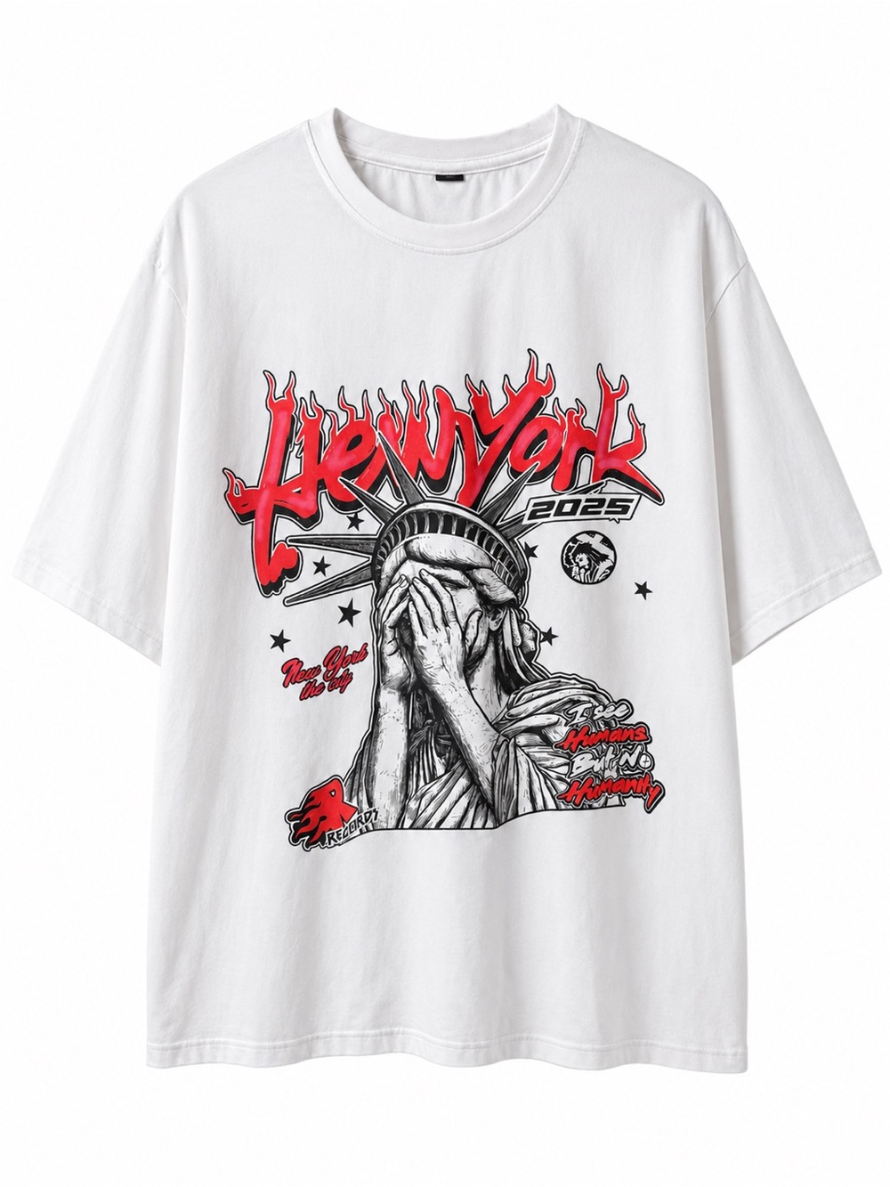 NFINITY White Short-Sleeve Tee with Red & Black Graphic